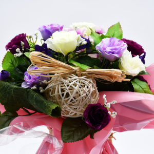 Pompes Funèbres Grosso : bouquet bulle violet