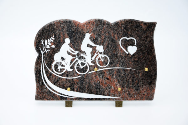 Pompes Funèbres Grosso : Plaque granit loisirs vélo