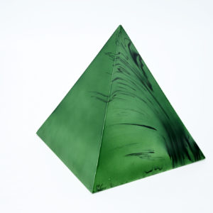 Pompes Funèbres Grosso : Urne résine pyramide verte