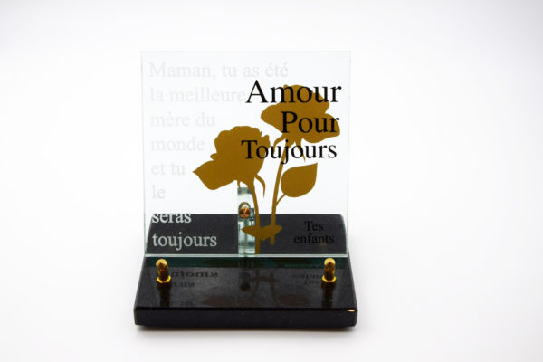 Pompes Funèbres Grosso : Plaque altu mots d'amour