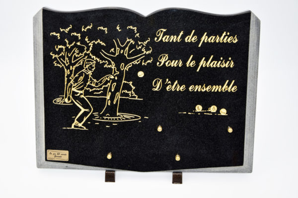 Pompes Funèbres Grosso : Plaque granit livre bouliste