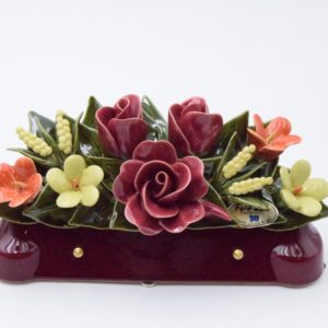 Pompes Funèbres Grosso : Céramique roses paquerettes mimosa