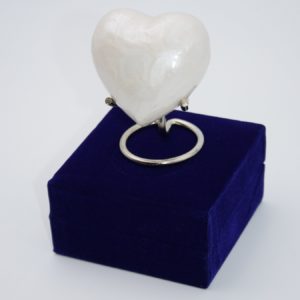 Pompes Funèbres Grosso : Reliquaire coeur blanc acier