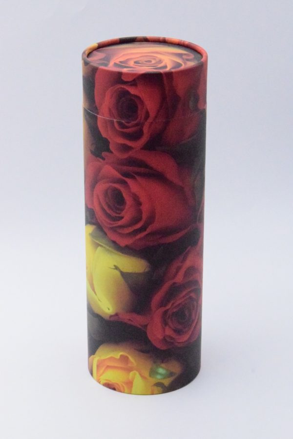 Pompes Funèbres Grosso : Urne tube carton roses