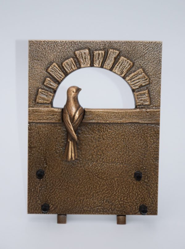 Pompes Funèbres Grosso : Plaque bronze oiseau