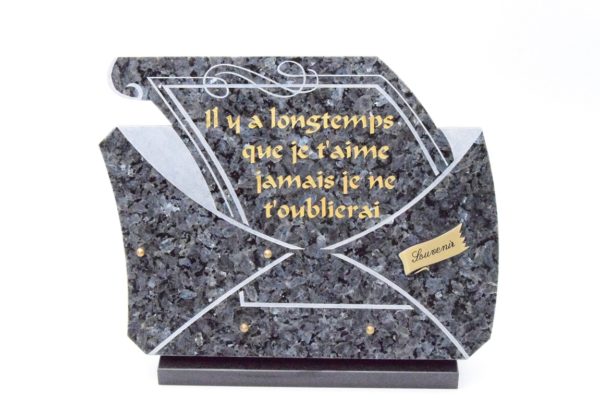 Pompes Funèbres Grosso : Plaque granit souvenir