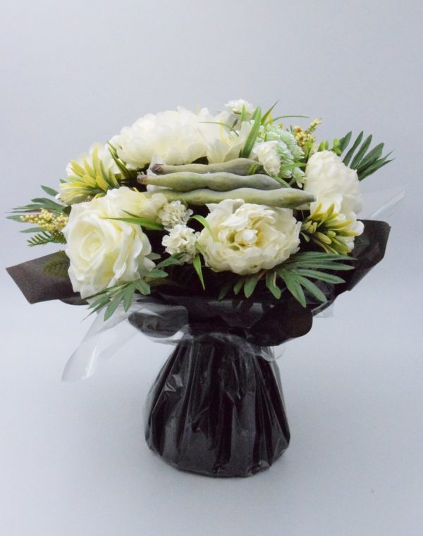 Pompes Funèbres Grosso : Bouquet bulle blanc (A)