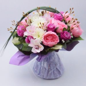 Pompes Funèbres Grosso : Bouquet bulle rose