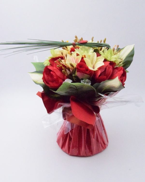 Pompes Funèbres Grosso : Bouquet bulle rouge (A)