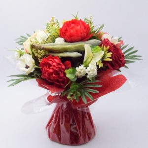 Pompes Funèbres Grosso : Bouquet bulle rouge (B)