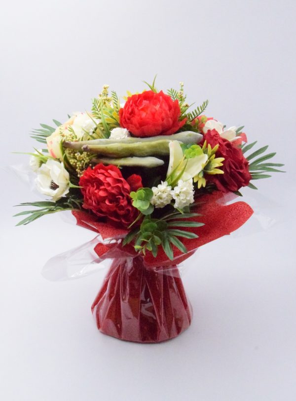 Pompes Funèbres Grosso : Bouquet bulle rouge (B)