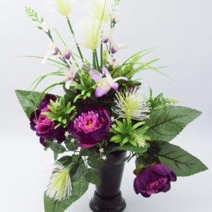 Pompes Funèbres Grosso : Cone fleur violet (D)