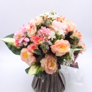 Pompes Funèbres Grosso : Bouquet bulle maxi taille rose (A)