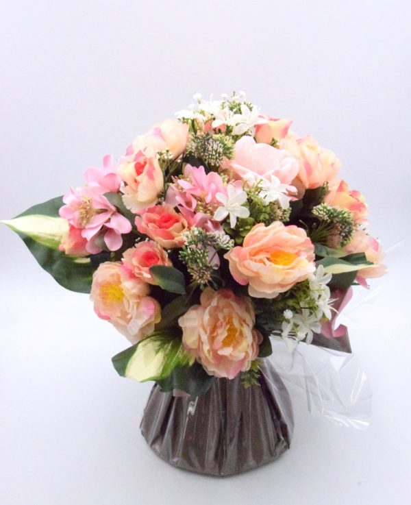 Pompes Funèbres Grosso : Bouquet bulle maxi taille rose (A)