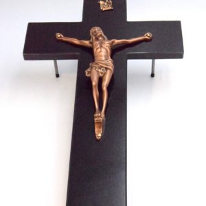 Pompes Funèbres Grosso : Croix granit Christ INRI NBF