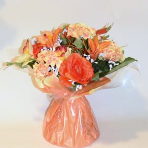 Pompes Funèbres Grosso : Bouquet bulle orange (G)