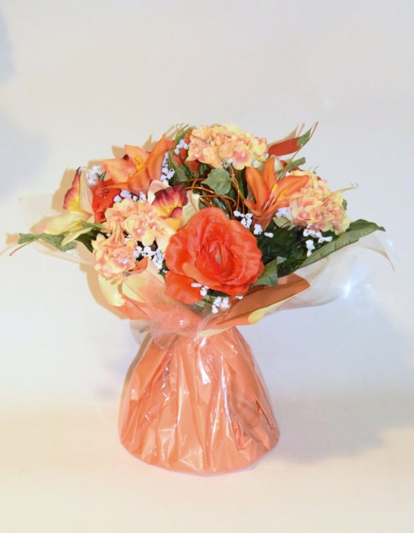 Pompes Funèbres Grosso : Bouquet bulle orange (G)