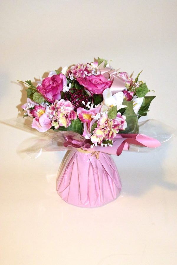 Pompes Funèbres Grosso : Bouquet bulle rose (I)