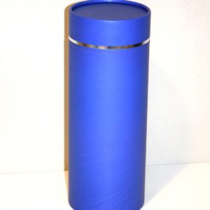 Pompes Funèbres Grosso : Urne tube carton bleu neon