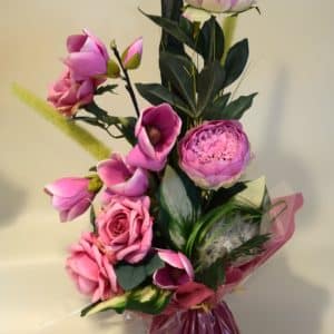 Pompes Funèbres Grosso : Bouquet bulle hauteur rose