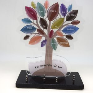 Pompes Funebres Grosso : Plaque altu arbre couleur texte