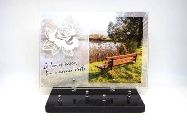 Pompes Funebres Grosso : Plaque altu blanc rose inox