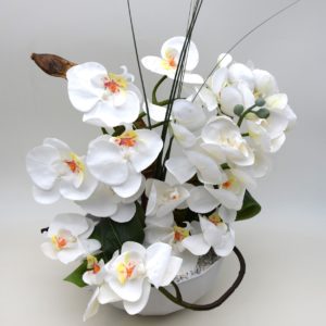 Pompes funébres Grosso : Coupe orchidée Blanche(A)