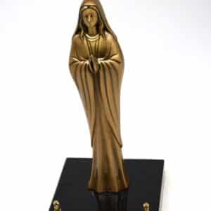 Pompes Funèbres Grosso : pompes-funebres-grosso-article-funeraire-vierge-statuette-bronzée-30cm-sur-socle-480275/S