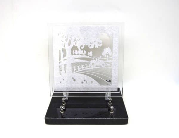 Pompes Funèbres Grosso : Plaque altu tracteur inox