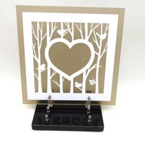Pompes Funèbres Grosso : Plaque altu satinée blanc coeur