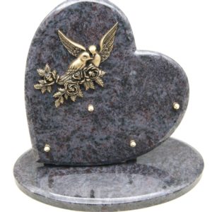 Pompes Funèbres Grosso : Plaque coeur MB oiseaux