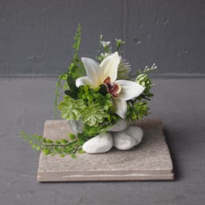 Pompes Funèbres Grosso : Céramique et Orchidée Blanc