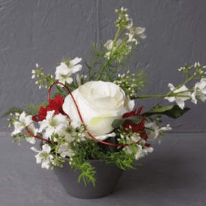 Pompes Funèbres Grosso : Coupe ardoise basse rouge