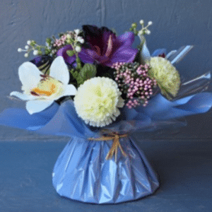 Pompes Funèbres Grosso : Petit bouquet bulle violine 07N24