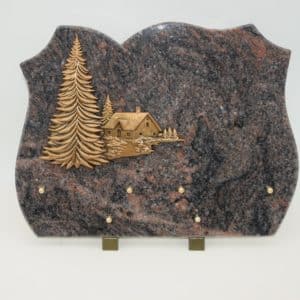 Pompes Funèbres Grosso : Plaque granit sapin