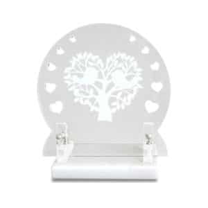 Pompes Funèbres Grosso : Plaque altu 19X19 CM Décor inox blanc