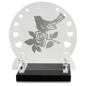 Pompes Funèbres Grosso : Plaque altu 19x19 décor inox brossé