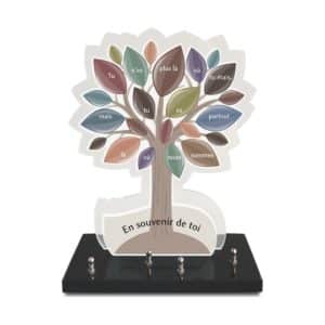 Pompes Funèbres Grosso : Plaque altu 30X35CM arbre feuilles