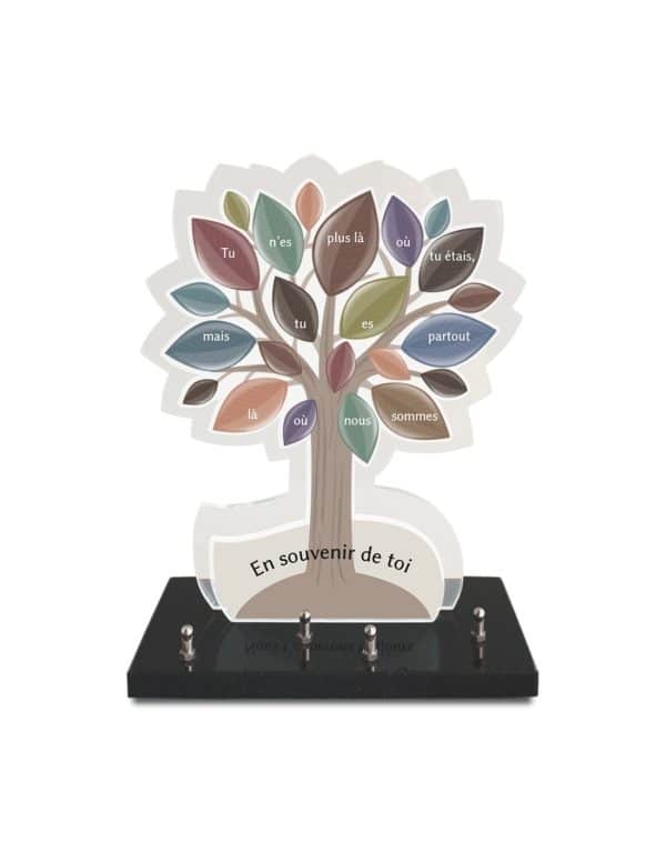 Pompes Funèbres Grosso : Plaque altu 30X35CM arbre feuilles