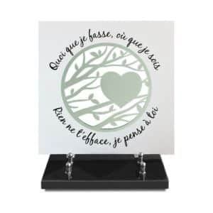 Pompes Funèbres Grosso : Plaque altu découpée 25x25cm