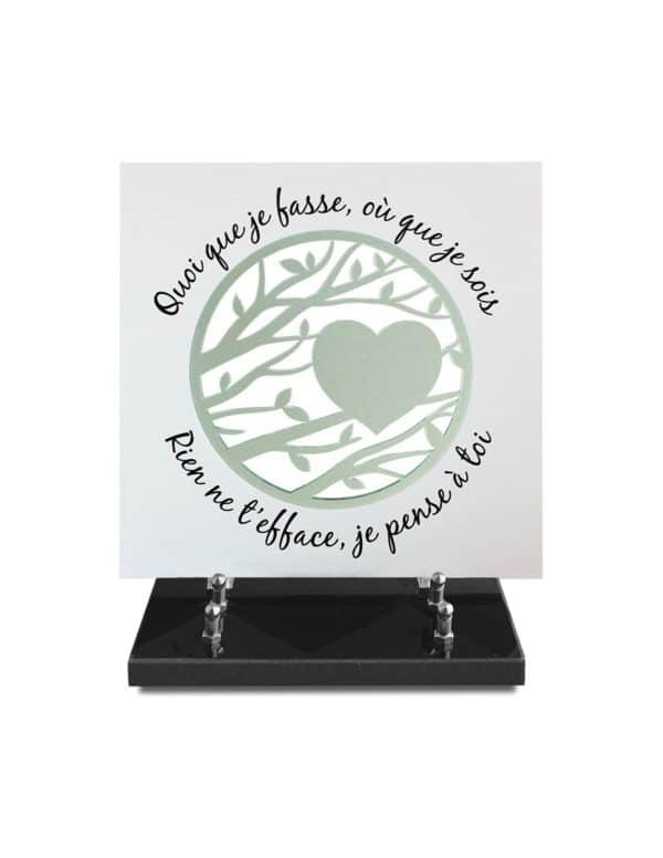 Pompes Funèbres Grosso : Plaque altu découpée 25x25cm