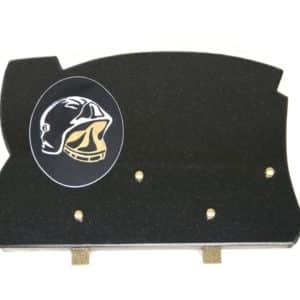 Pompes Funèbres Grosso : Plaque granit litho casque pompier