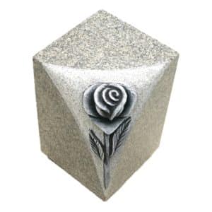 Pompes Funèbres Grosso : Urne granit tarn rose sculptee