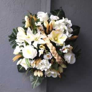 Pompes Funèbres Grosso : Coussin tresse blanc