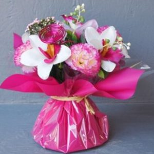 Pompes Funèbres Grosso : Bouquet bulle rose