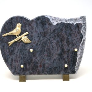 Pompes Funèbres Grosso : Plaque craquelée oiseaux MB