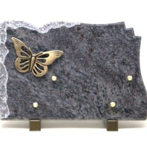 Pompes Funèbres Grosso : Plaque craquelée papillon