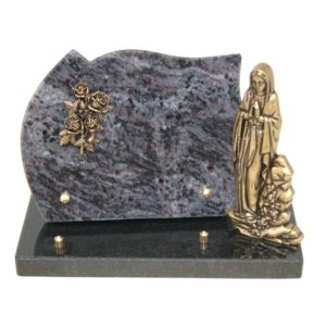 Pompes Funèbres Grosso : Plaque granit MB vierge et rose