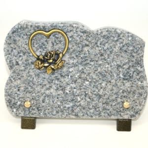 Pompes Funèbres Grosso : Plaque granit coeur TARN
