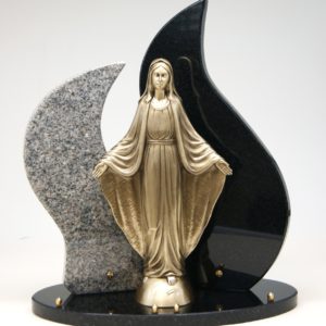 Pompes Funèbres Grosso : Plaque granit noir et tarn vierge